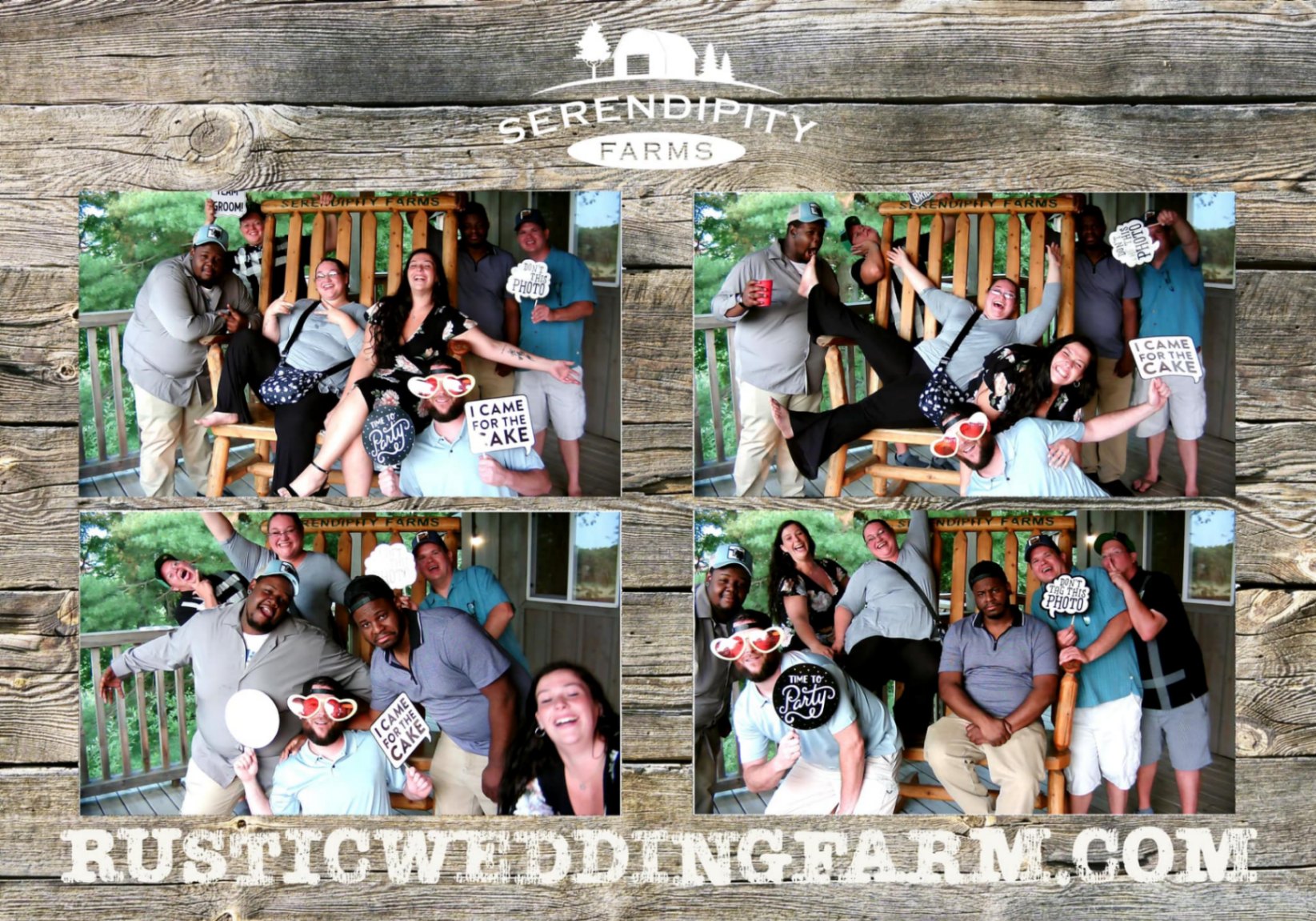 Guests enjoying a modern photo booth experience with fun props and instant memories